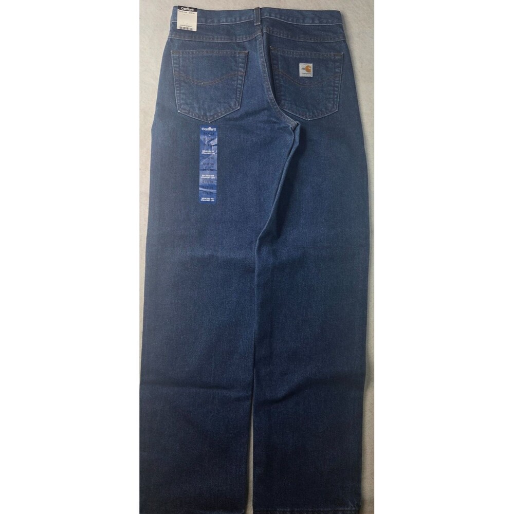 Carhartt FRB160 DNM Jeans Mens 31x34 FR Flame Resistant Relaxed Straight NWT